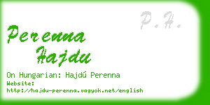 perenna hajdu business card
